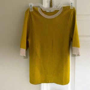 Mango Yellow crop sweater top